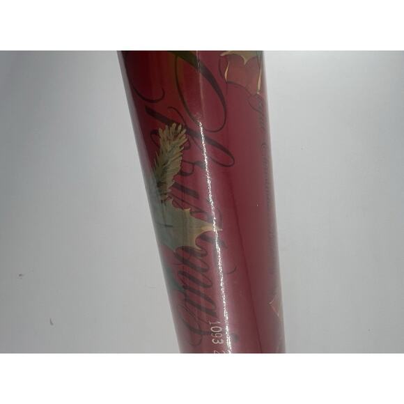 Vintage Hallmark Christmas Wrapping Paper Red Holly Pine 32 Feet Holiday New - Picture 9 of 9